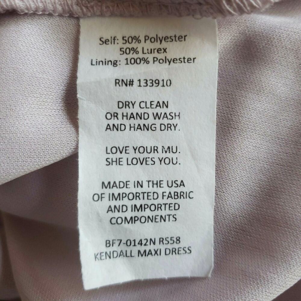SHOW ME YOUR MUMU Kendall gown bridesmaid maxi dress magic mauve glimmer XS NEW - Picture 6 of 8